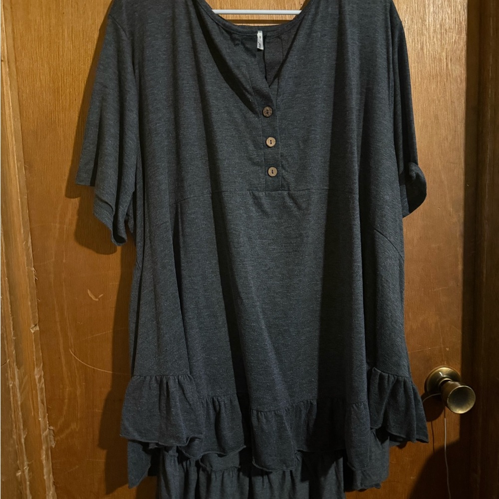 Charcoal Gray Women's Top